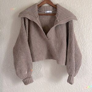 Zara Crop oversized Sweater